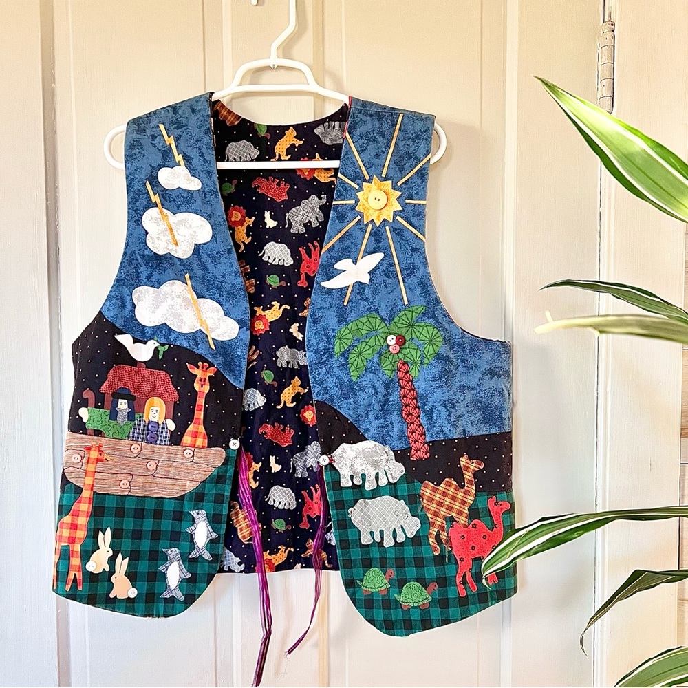 Handmade reversible Noah’s Ark Vest